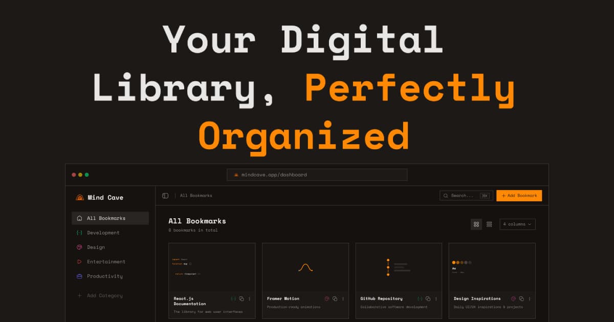 Mind Cave Bookmark Manager